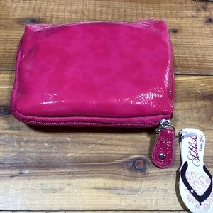 NWT Sidekicks hot pink sandals in a zipper bag size M 7-8. Carry in purse.